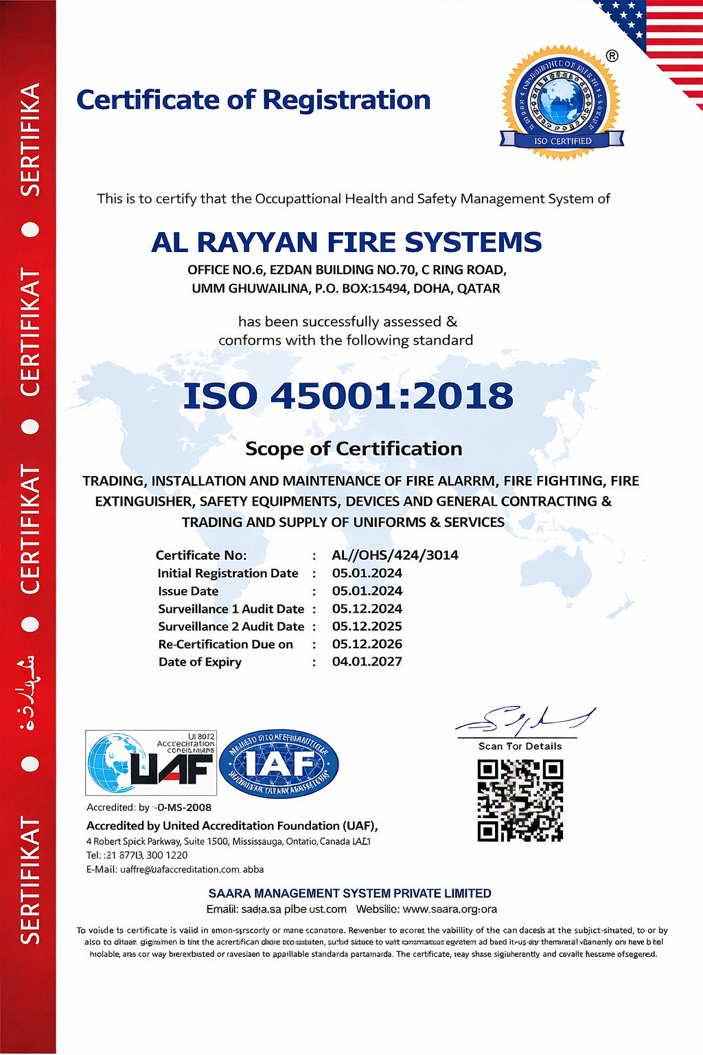 ISO 9001 Certificate